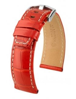 Pasek HIRSCH Tritone Alligator L 08607028-2-24 ze skóry krokodyla 24 mm - HIRSCH - paski do zegarków