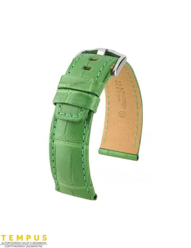 Pasek HIRSCH Tritone Alligator L 08607042-2-24 ze skóry krokodyla 24 mm - HIRSCH - paski do zegarków