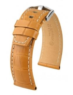 Pasek HIRSCH Tritone Alligator L 08607074-2-22 ze skóry krokodyla 22 mm