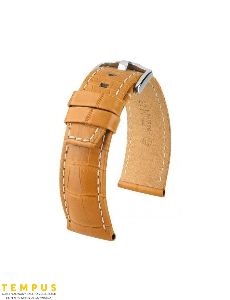 Pasek HIRSCH Tritone Alligator L 08607074-2-22 ze skóry krokodyla 22 mm - HIRSCH - paski do zegarków Pasek HIRSCH Tritone Alligator L 08607074-2-22 ze skóry krokodyla 22 mm - HIRSCH - paski do zegarków