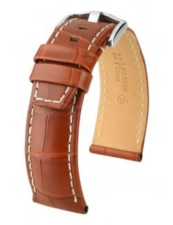 Pasek HIRSCH Tritone Alligator L 08607078-2-24 ze skóry krokodyla 24 mm