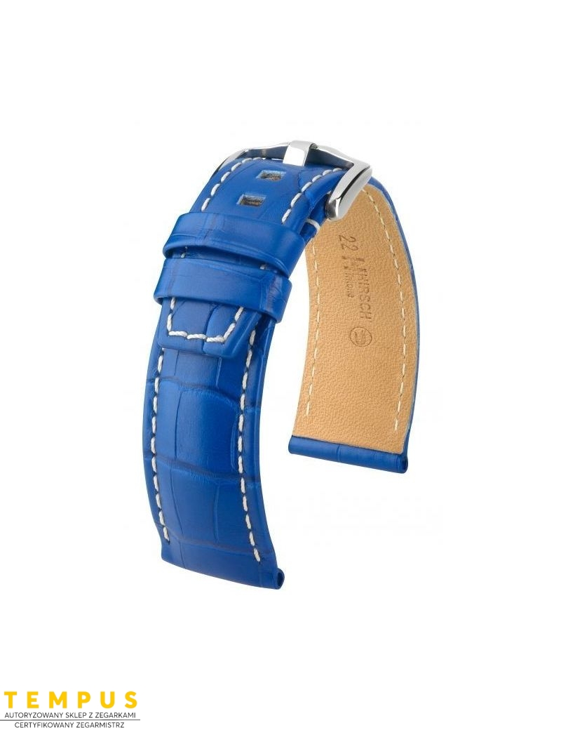 Pasek HIRSCH Tritone Alligator L 08607084-2-24 ze skóry krokodyla 24 mm - HIRSCH - paski do zegarków