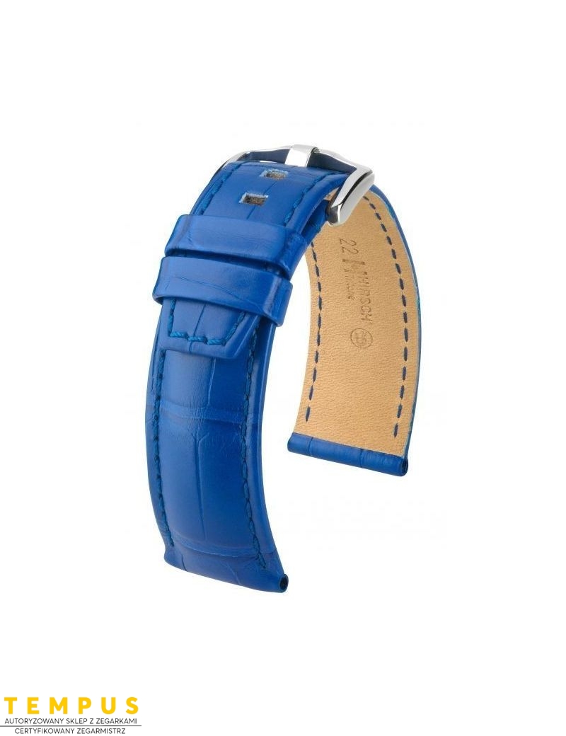 Pasek HIRSCH Tritone Alligator L 08607085-2-22 ze skóry krokodyla 22 mm - HIRSCH - paski do zegarków