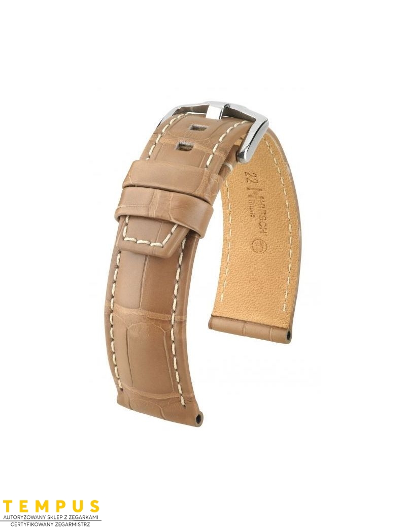 Pasek HIRSCH Tritone Alligator L 08607098-2-22 ze skóry krokodyla 22 mm - HIRSCH - paski do zegarków Pasek HIRSCH Tritone Alligator L 08607098-2-22 ze skóry krokodyla 22 mm - HIRSCH - paski do zegarków