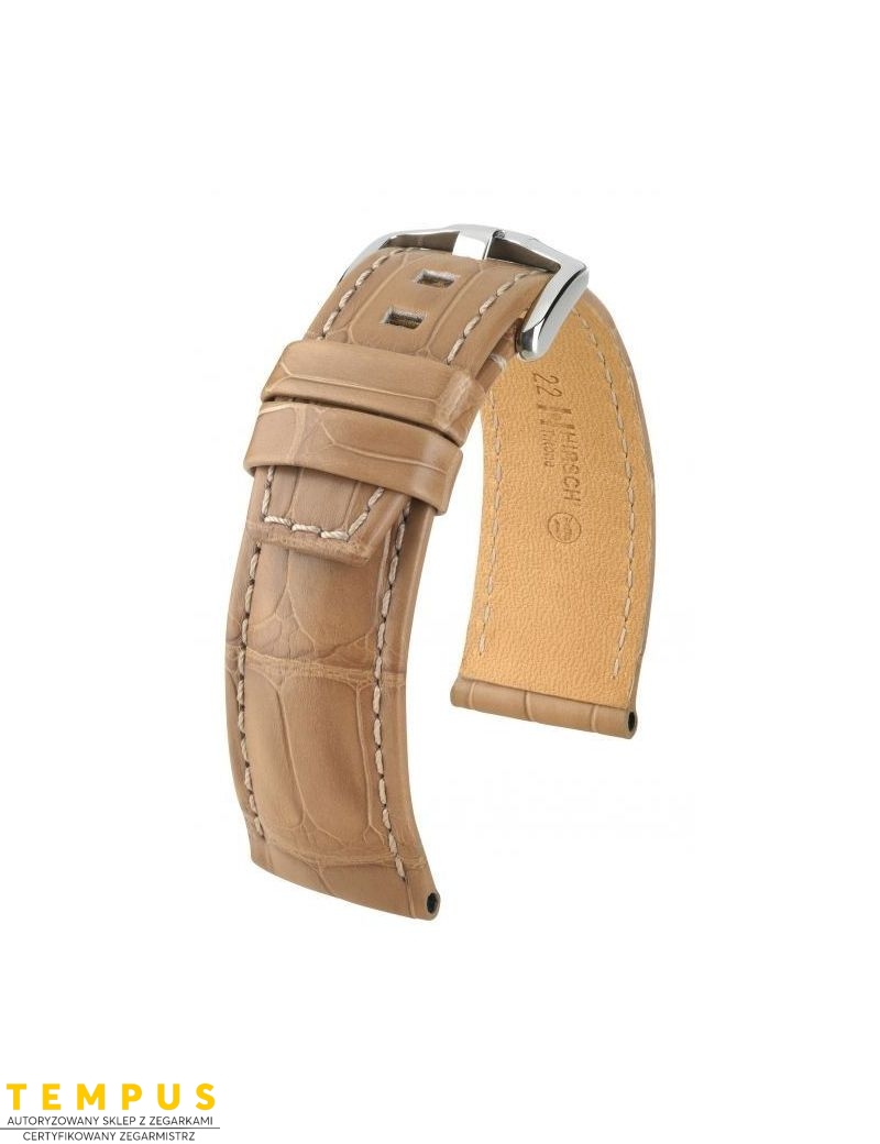 Pasek HIRSCH Tritone Alligator L 08607099-2-22 ze skóry krokodyla 22 mm - HIRSCH - paski do zegarków Pasek HIRSCH Tritone Alligator L 08607099-2-22 ze skóry krokodyla 22 mm - HIRSCH - paski do zegarków