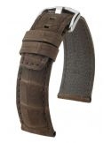 Pasek HIRSCH Tritone Alligator Nubuk L 08677010-2-24 ze skóry krokodyla 24 mm - HIRSCH - paski do zegarków