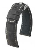 Pasek HIRSCH Tritone Alligator Nubuk L 08677058-2-24 ze skóry krokodyla 24 mm - HIRSCH - paski do zegarków