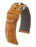 Pasek HIRSCH Tritone Alligator Nubuk L 08677078-2-24 ze skóry krokodyla 24 mm - HIRSCH - paski do zegarków
