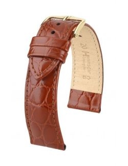 Pasek HIRSCH Crocograin M 12302870-1-18 skórzany 18 mm