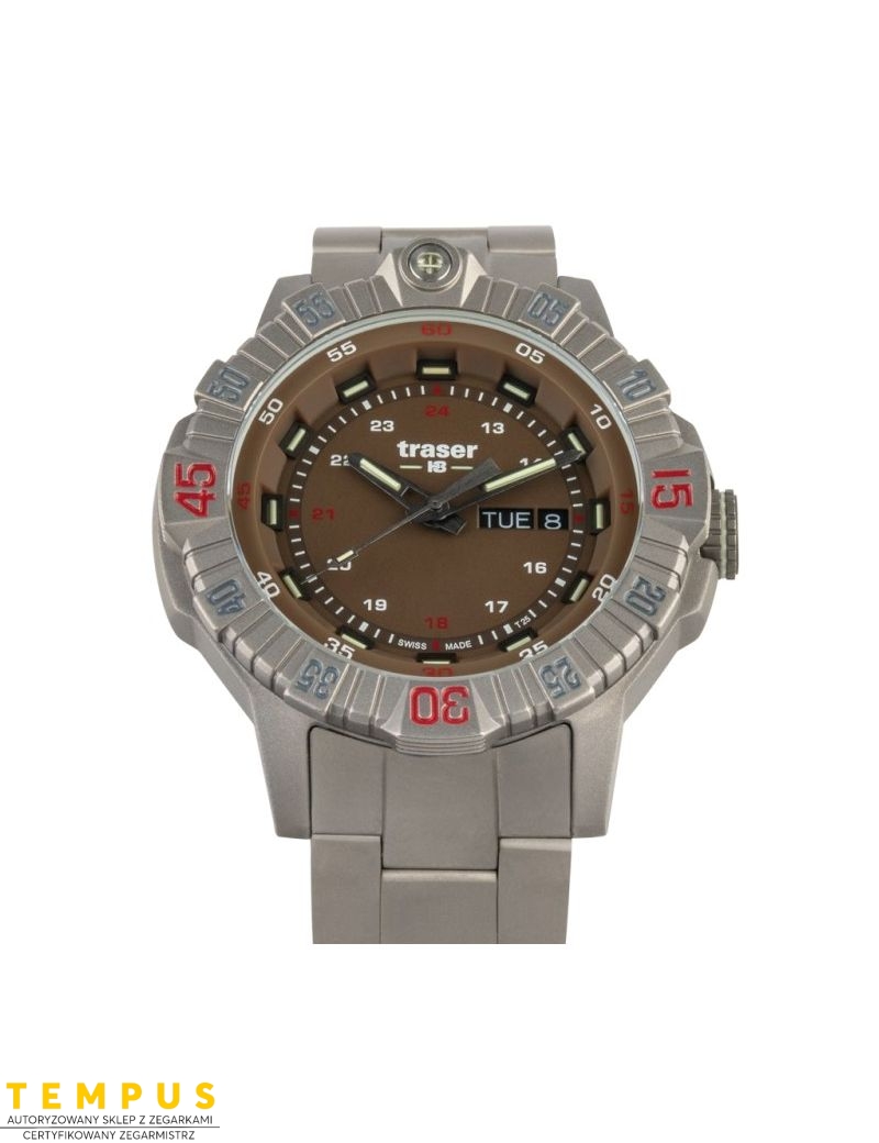 Zegarek sportowy, militarny męski Traser P99 Q Tactical Brown 110668 - Zegarki TRASER Zegarek sportowy, militarny męski Traser P99 Q Tactical Brown 110668 - Zegarki TRASER