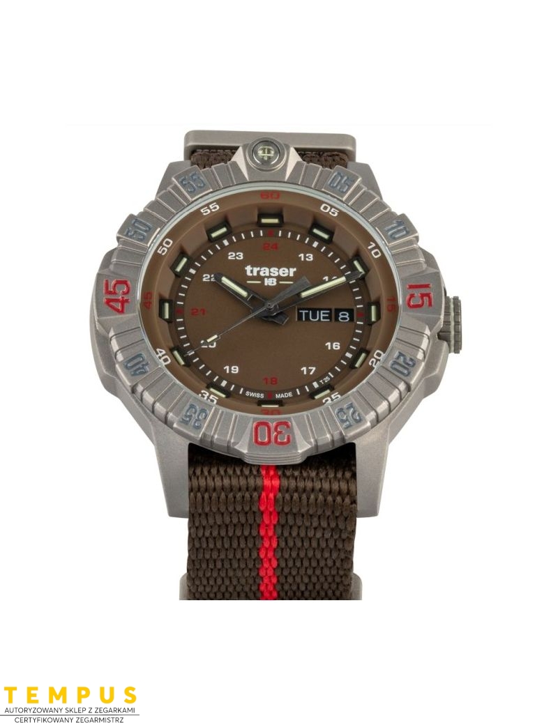 Zegarek sportowy, militarny męski Traser P99 Q Tactical Brown 110669 - Zegarki TRASER Zegarek sportowy, militarny męski Traser P99 Q Tactical Brown 110669 - Zegarki TRASER