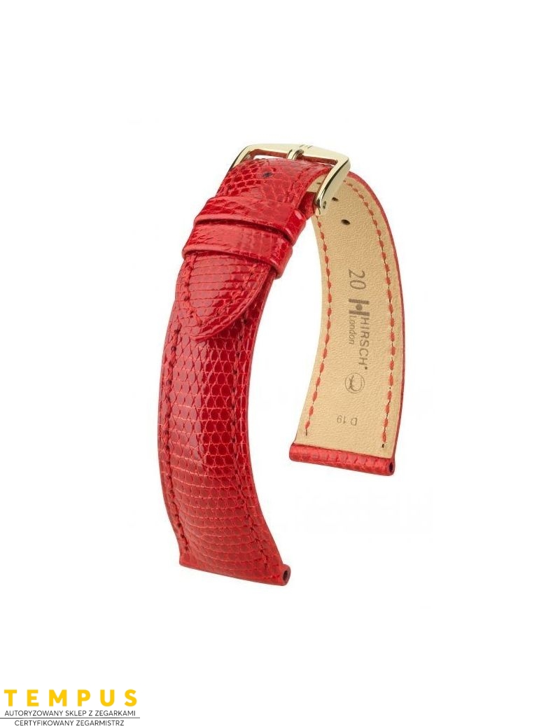 Pasek HIRSCH London L 04266020-1-21 ze skóry jaszczurki 21 mm - HIRSCH - paski do zegarków