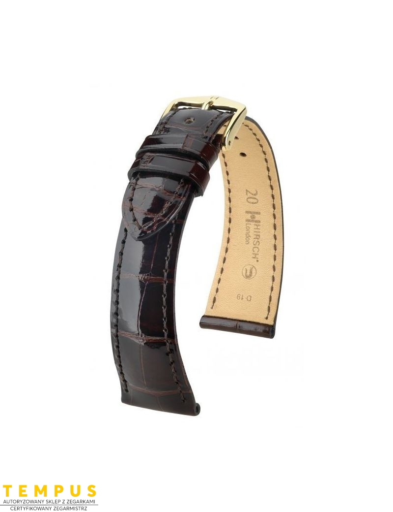 Pasek HIRSCH London L 04307010-1-19 ze skóry krokodyla 19 mm - HIRSCH - paski do zegarków Pasek HIRSCH London L 04307010-1-19 ze skóry krokodyla 19 mm - HIRSCH - paski do zegarków