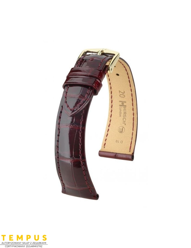 Pasek HIRSCH London L 04307060-1-19 ze skóry krokodyla 19 mm - HIRSCH - paski do zegarków Pasek HIRSCH London L 04307060-1-19 ze skóry krokodyla 19 mm - HIRSCH - paski do zegarków