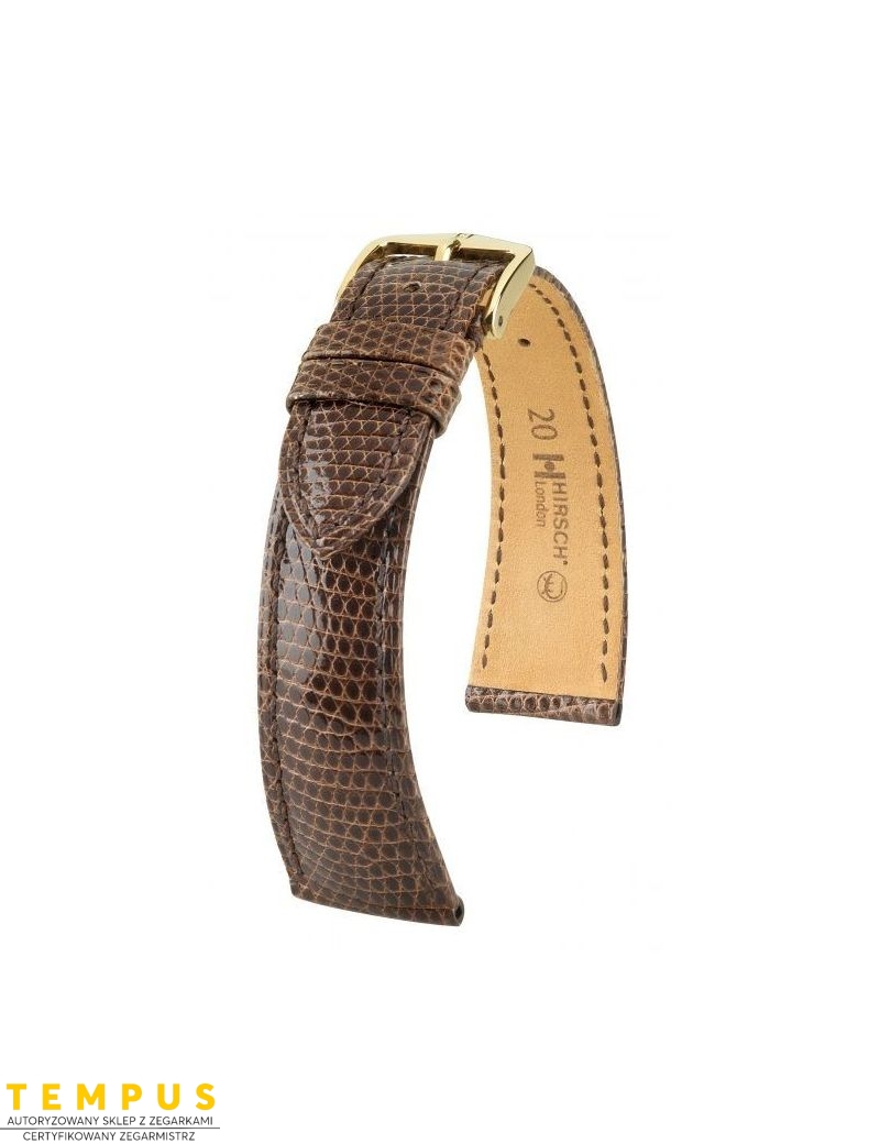 Pasek HIRSCH London L 04366010-1-19 ze skóry jaszczurki 19 mm - HIRSCH - paski do zegarków