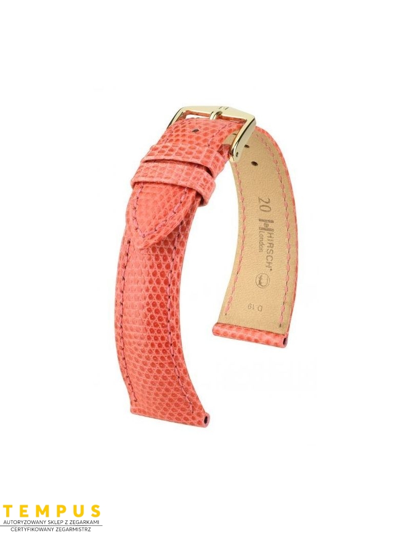 Pasek HIRSCH London M 04266122-1-14 ze skóry jaszczurki 14 mm - HIRSCH - paski do zegarków