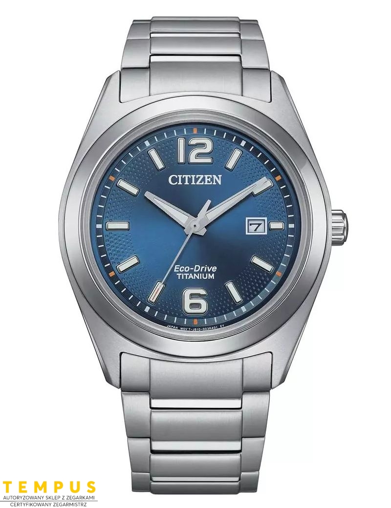 Zegarek casual męski Citizen Super Titanium AW1641-81L Eco-Drive 42 mm na bransolecie