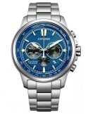 Zegarek sportowy męski Citizen Racer Chronograph Super Titanium CA4570-88L Blue na bransolecie