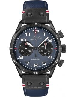 Junghans Meister Pilot Chronoscope Navy BlueLimited To 300 Pcs. Worldwide 27/3396.00 - Zegarki JUNGHANS