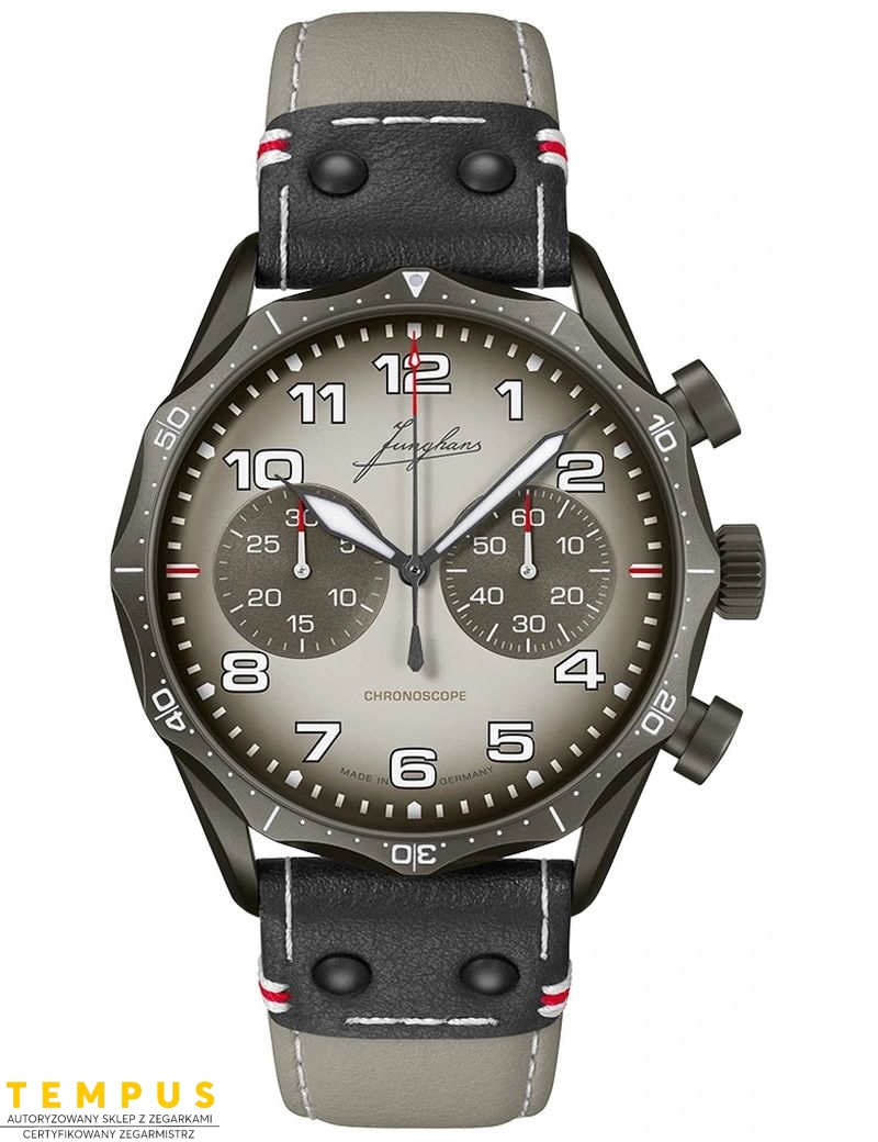 Junghans Meister Pilot Chronoscope Desert 27/3398.00 - Zegarki JUNGHANS
