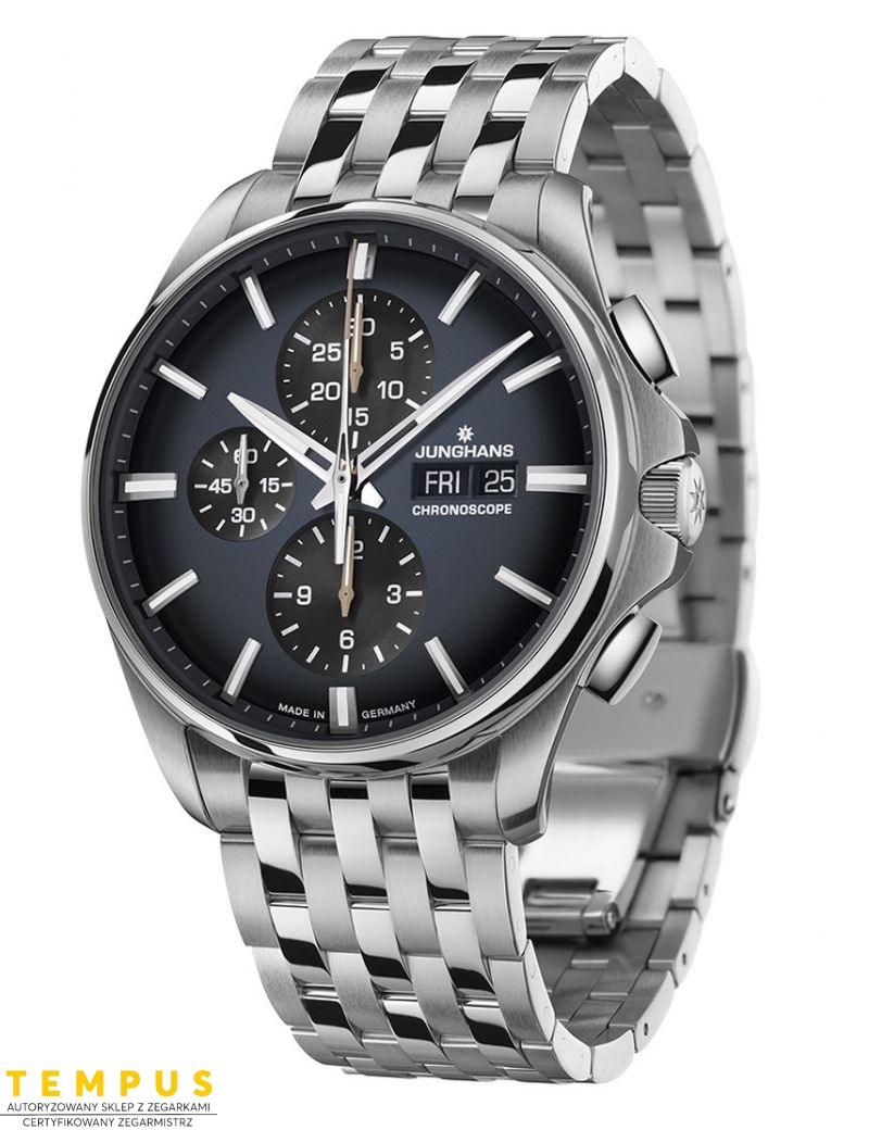 Junghans Meister S Chronoscope Engl. Day 27/4228.45 - Zegarki JUNGHANS