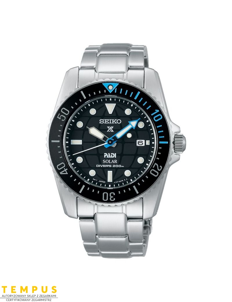 Zegarek sportowy męski Seiko Prospex PADI Diver Solar Special Edition Sne575P1 - Zegarki SEIKO Zegarek sportowy męski Seiko Prospex PADI Diver Solar Special Edition Sne575P1 - Zegarki SEIKO