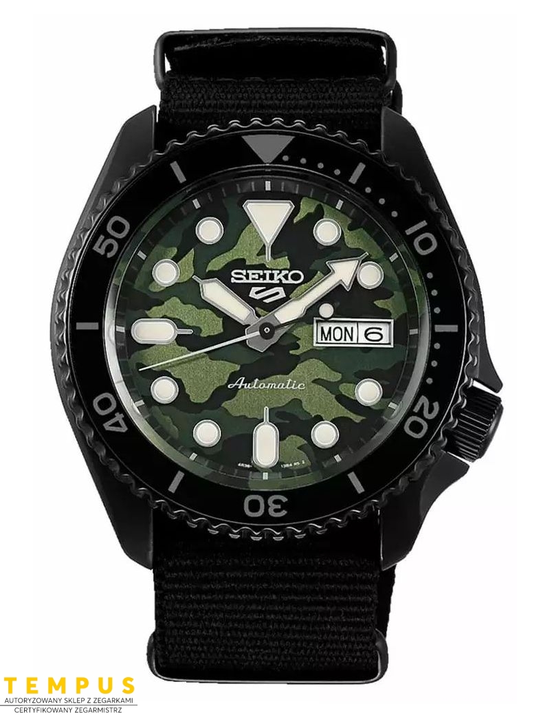 Zegarek sportowy męski Seiko 5 Sports SKX Street Style Srpj37K1 Camouflage Limited Edition - Zegarki SEIKO Zegarek sportowy męski Seiko 5 Sports SKX Street Style Srpj37K1 Camouflage Limited Edition - Zegarki SEIKO