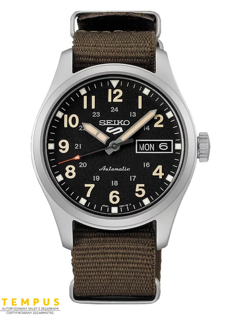 Zegarek lotniczy męski Seiko 5 Sports Midfield Automatic 36mm Srpj85K1 - Zegarki SEIKO Zegarek lotniczy męski Seiko 5 Sports Midfield Automatic 36mm Srpj85K1 - Zegarki SEIKO