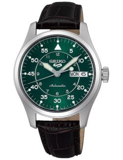 Zegarek militarny męski Seiko 5 Sports Kelly Green Flieger Automatic Srpj89K1 - Zegarki SEIKO