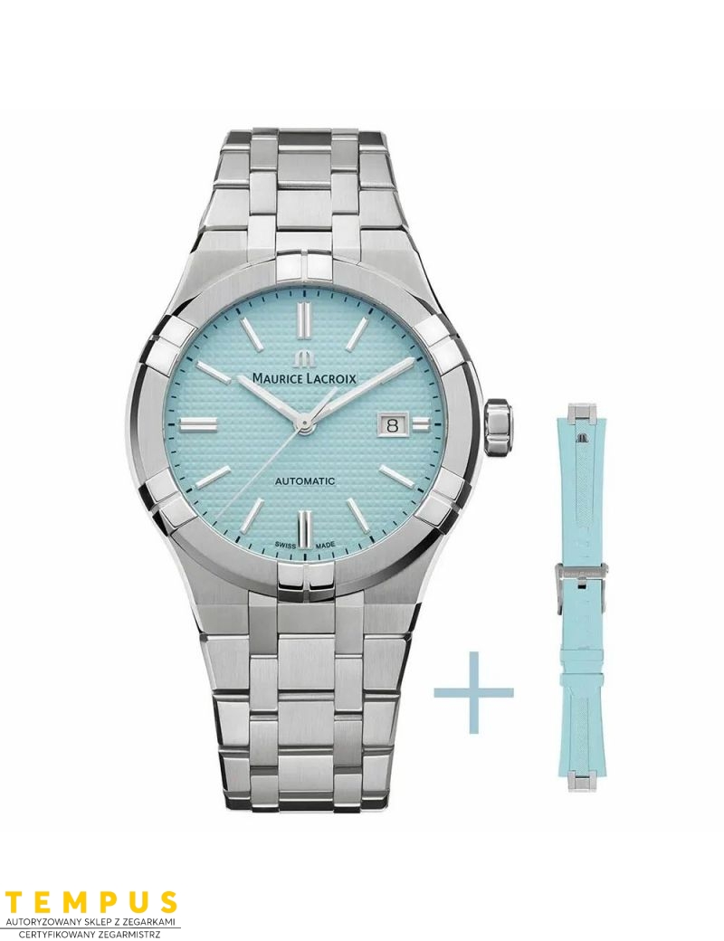 Zegarek casual męski Maurice Lacroix Aikon Limited Summer Edition Blue 42mm AI6008-SS00F-431-C - Zegarki MAURICE LACROIX Zegarek casual męski Maurice Lacroix Aikon Limited Summer Edition Blue 42mm AI6008-SS00F-431-C - Zegarki MAURICE LACROIX
