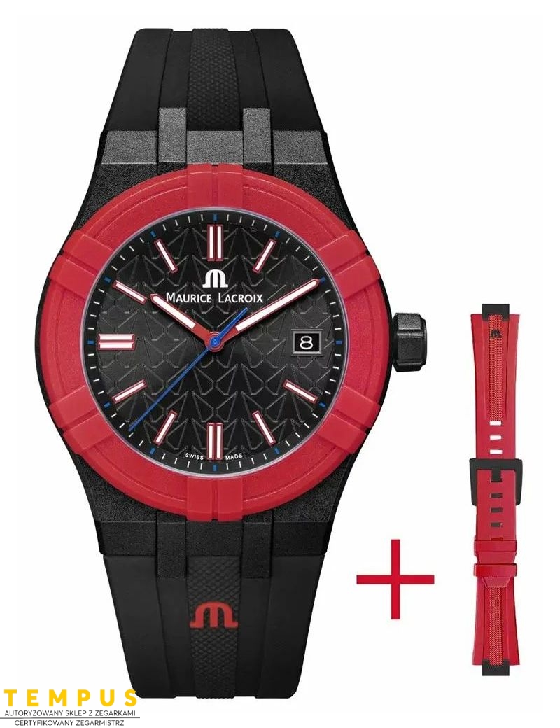 Zegarek sportowy unisex Maurice Lacroix Aikon tide Mahindra Racing AI2008-04000-400-J Eco - Zegarki MAURICE LACROIX Zegarek sportowy unisex Maurice Lacroix Aikon tide Mahindra Racing AI2008-04000-400-J Eco - Zegarki MAURICE LACROIX