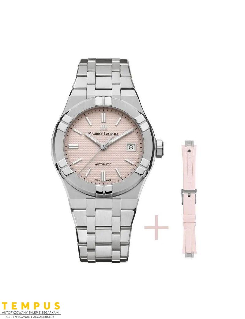 Zegarek casual unisex Maurice Lacroix Aikon Limited Summer Edition Pink 39mm AI6007-SS00F-530-E - Zegarki MAURICE LACROIX