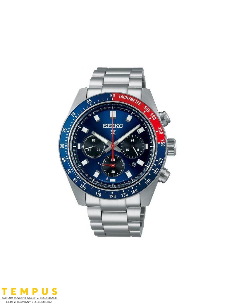 Zegarek sportowy męski Seiko Prospex Ssc913P1 Speedtimer Large Solar Chronograph 1969 Re-Creation - Zegarki SEIKO