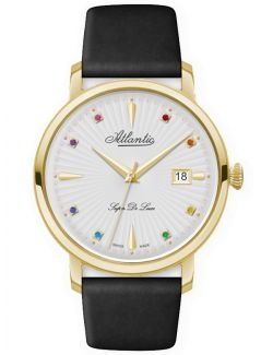 Atlantic Super De Luxe Precious Stones 29355.45.29LBK - Zegarki ATLANTIC