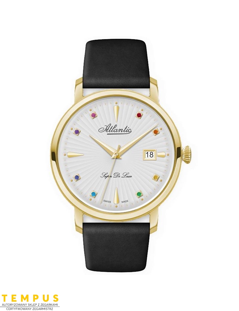 Atlantic Super De Luxe Precious Stones 29355.45.29LBK - Zegarki ATLANTIC Atlantic Super De Luxe Precious Stones 29355.45.29LBK - Zegarki ATLANTIC