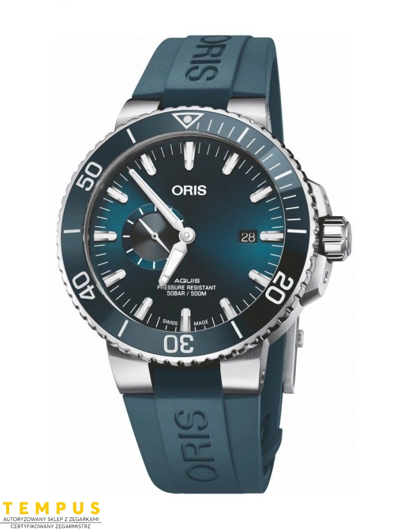 Zegarek sportowy męski Oris Aquis Small Second II Date 01 743 7733 4155-07 4 24 69EB - Zegarki ORIS Zegarek sportowy męski Oris Aquis Small Second II Date 01 743 7733 4155-07 4 24 69EB - Zegarki ORIS