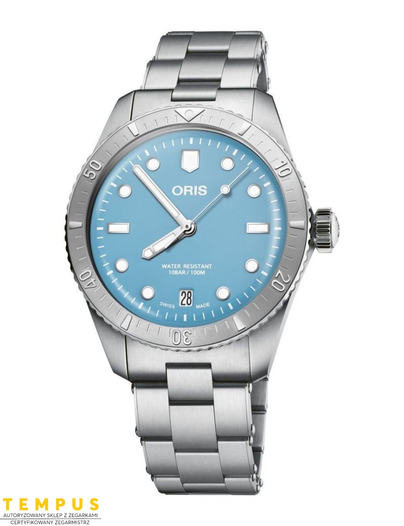 Zegarek sportowy damski, unisex Oris Divers Sixty-Five Cotton Candy Edition 01 733 7771 4055-07 8 19 18 - Zegarki ORIS