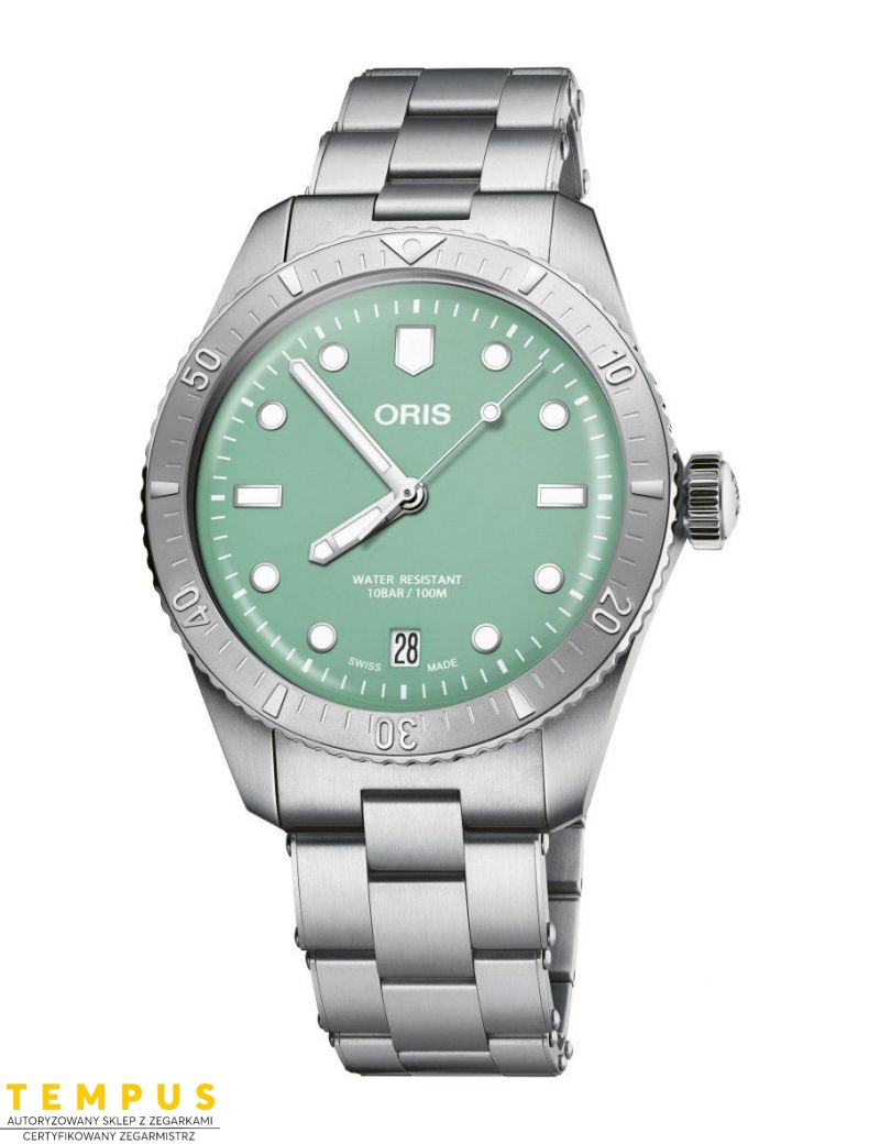 Zegarek sportowy damski, unisex Oris Divers Sixty-Five Cotton Candy Edition 01 733 7771 4057-07 8 19 18 - Zegarki ORIS