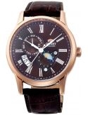 Zegarek klasyczny, elegancki męski ORIENT RA-AK0009T10B Sun & Moon Automatic - Zegarki ORIENT