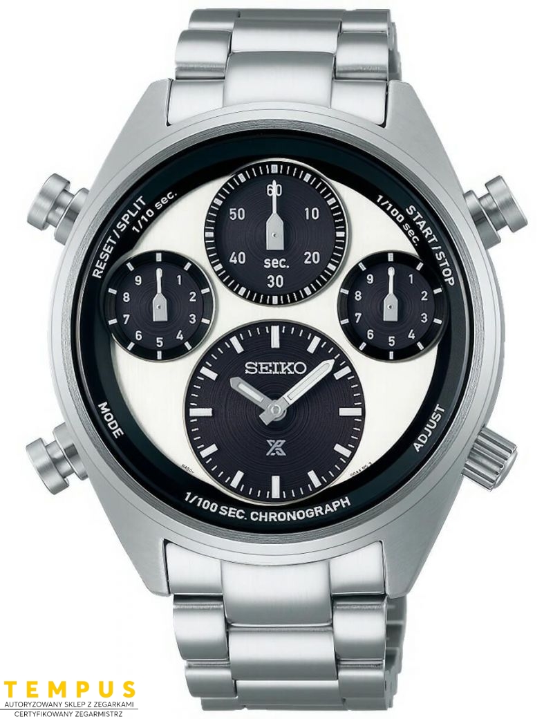 Zegarek sportowy męski Seiko Prospex Land Speedtimer 42mm SFJ001P1 Solar Chrono - Zegarki SEIKO
