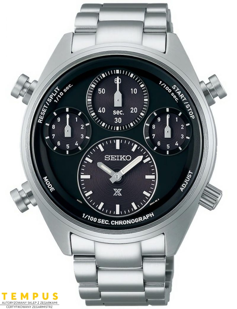 Zegarek sportowy męski Seiko Prospex Land Speedtimer 42mm SFJ003P1 Solar Chrono - Zegarki SEIKO