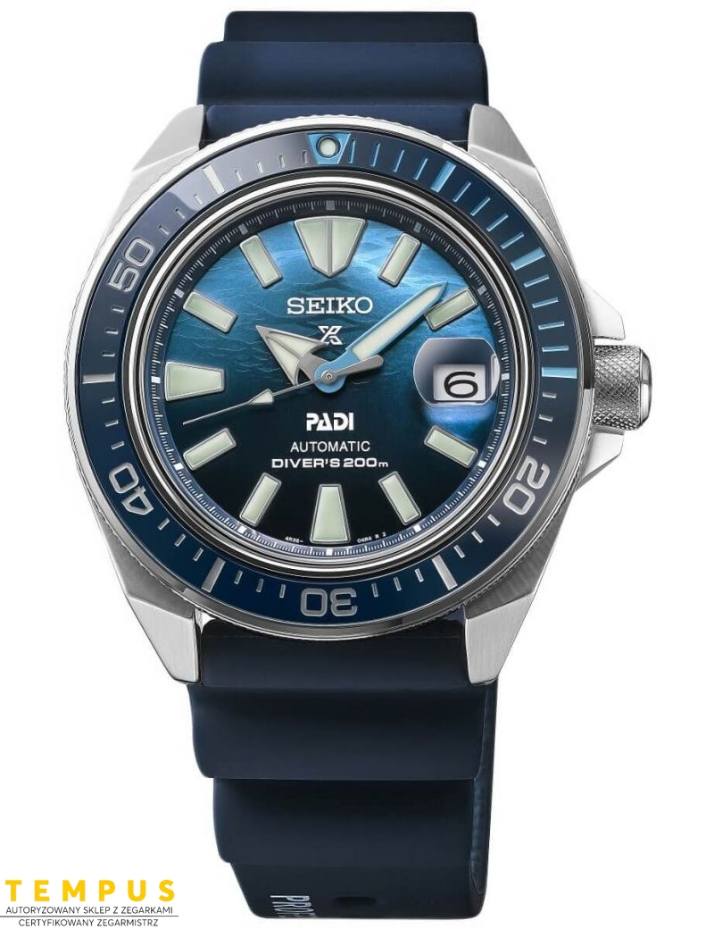 Zegarek sportowy męski Seiko Prospex PADI Diver Samurai Scuba SRPJ93K1 Special Edition - Zegarki SEIKO Zegarek sportowy męski Seiko Prospex PADI Diver Samurai Scuba SRPJ93K1 Special Edition - Zegarki SEIKO