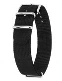 Pasek HIRSCH Rush Recycle czarny 40506050-2-20 tekstylny NATO 20 mm - HIRSCH - paski do zegarków