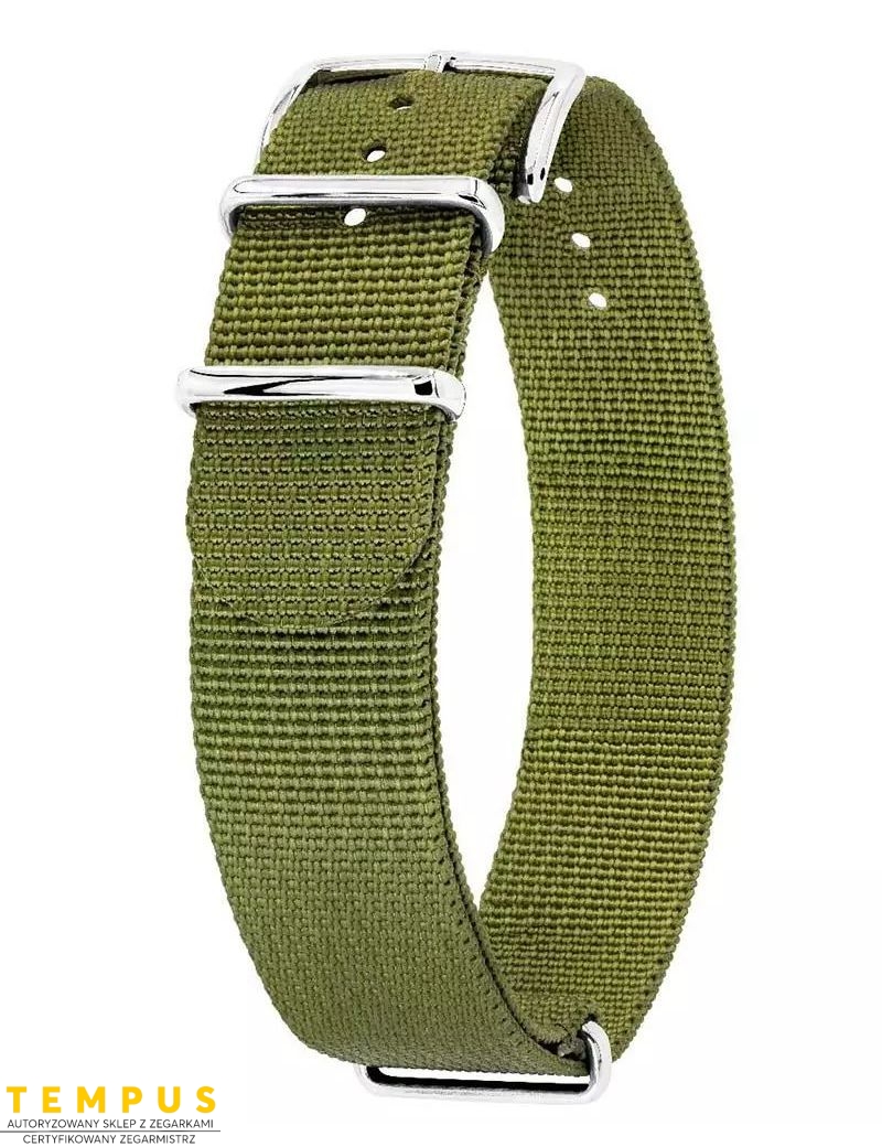 Pasek HIRSCH Rush Recycle khaki 40506040-2-20 tekstylny NATO 20 mm - HIRSCH - paski do zegarków Pasek HIRSCH Rush Recycle khaki 40506040-2-20 tekstylny NATO 20 mm - HIRSCH - paski do zegarków