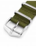 Pasek HIRSCH Rush Recycle khaki 40506040-2-20 tekstylny NATO 20 mm - HIRSCH - paski do zegarków