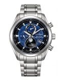 Zegarek sportowy męski Citizen Radio Controlled Tsukiyomi Eco-Drive Moonphase BY1010-81L na bransolecie