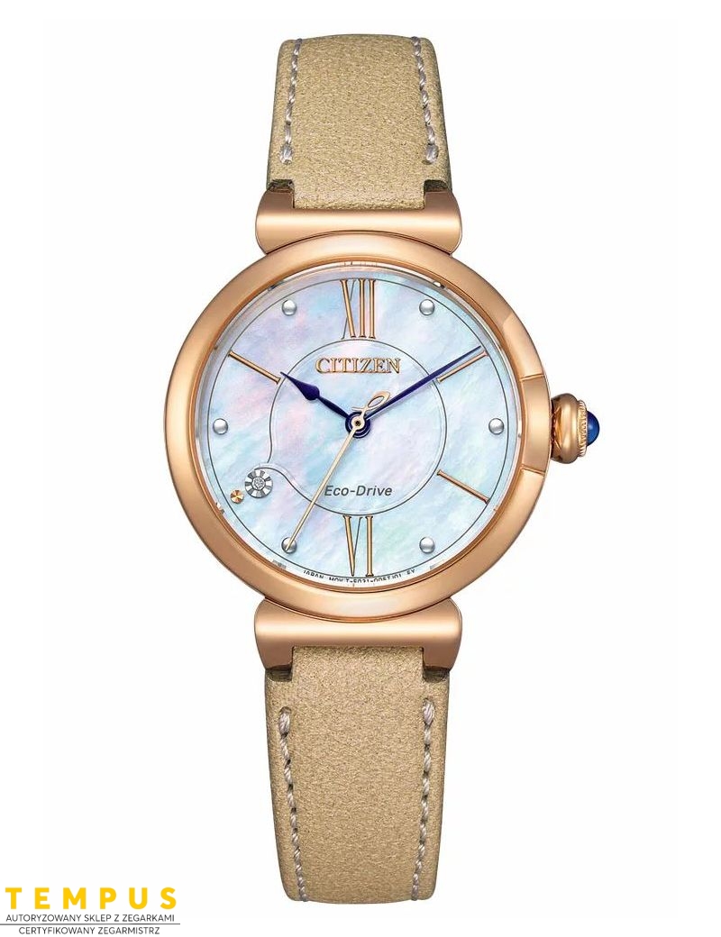 Zegarek elegancki, fashion damski Citizen Lady May Bells EM1073-18D na pasku Zegarek elegancki, fashion damski Citizen Lady May Bells EM1073-18D na pasku