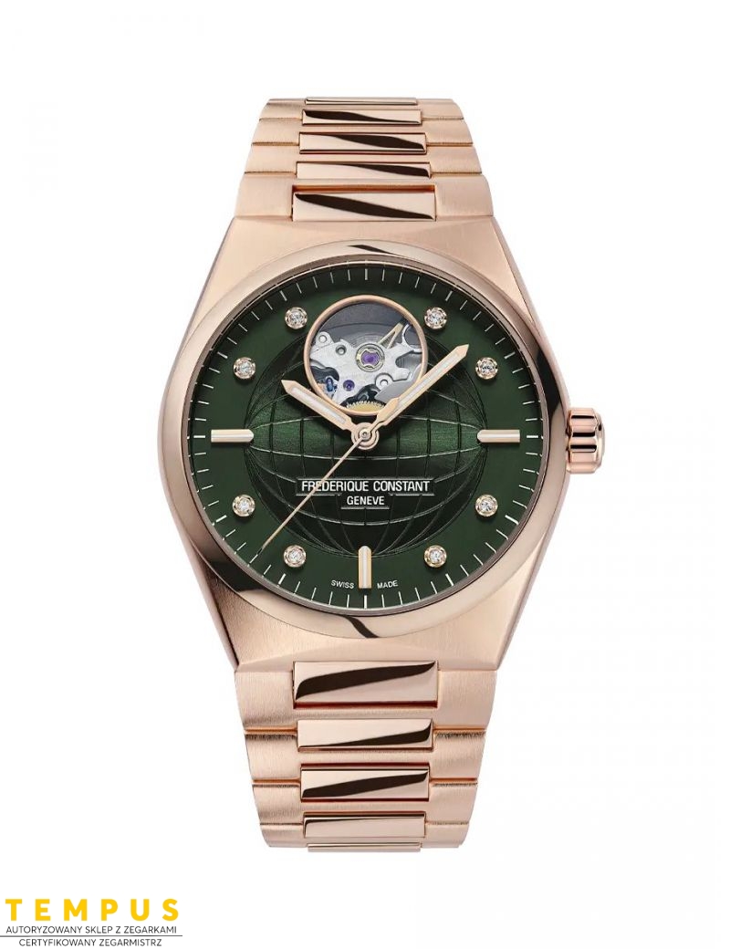 Frederique Constant Highlife Ladies Automatic Heart Beat FC-310MPGRD2NH4B Diamonds - Zegarki FREDERIQUE CONSTANT Frederique Constant Highlife Ladies Automatic Heart Beat FC-310MPGRD2NH4B Diamonds - Zegarki FREDERIQUE CONSTANT
