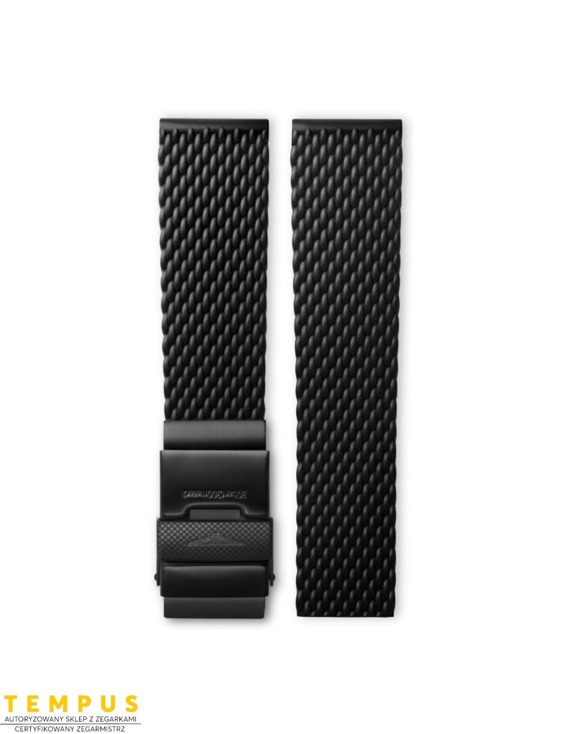 Pasek Longines czarny gumowy L682154033 - LONGINES - paski do zegarków
