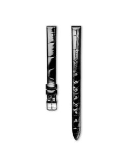 Pasek Longines błyszczący czarny ze skóry aligatora L682112838 - LONGINES - paski do zegarków
